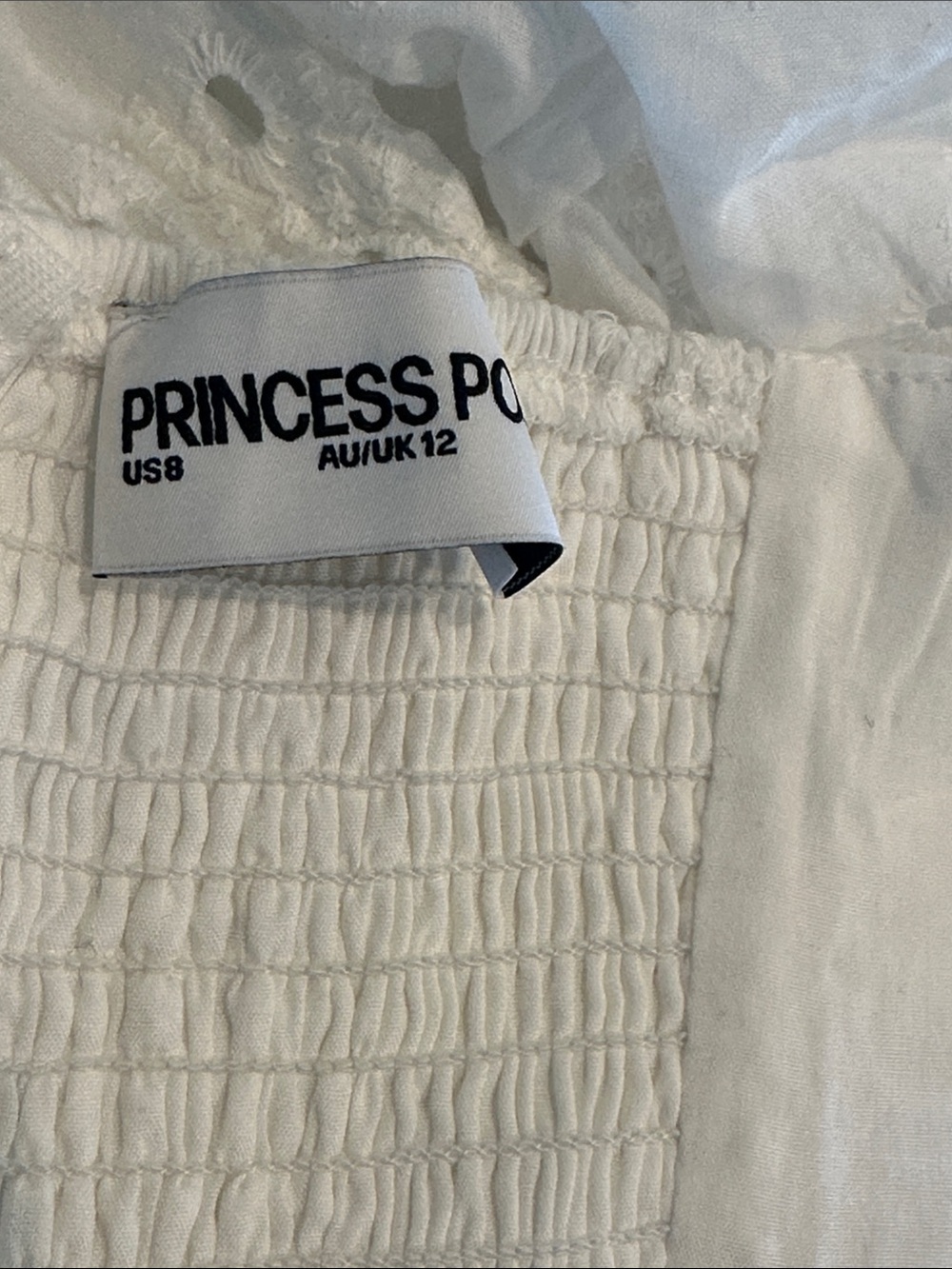 Princess Polly Lavine Embroidered White Minidress New! - Picture 11 of 11